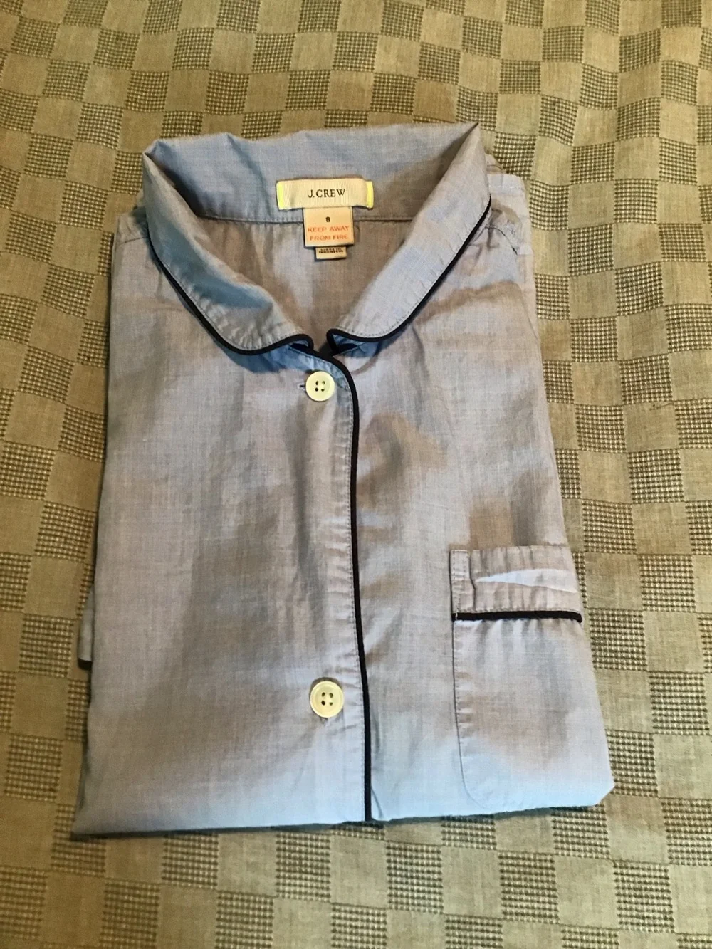 J Crew Button Down Pajama Shirt Sz S